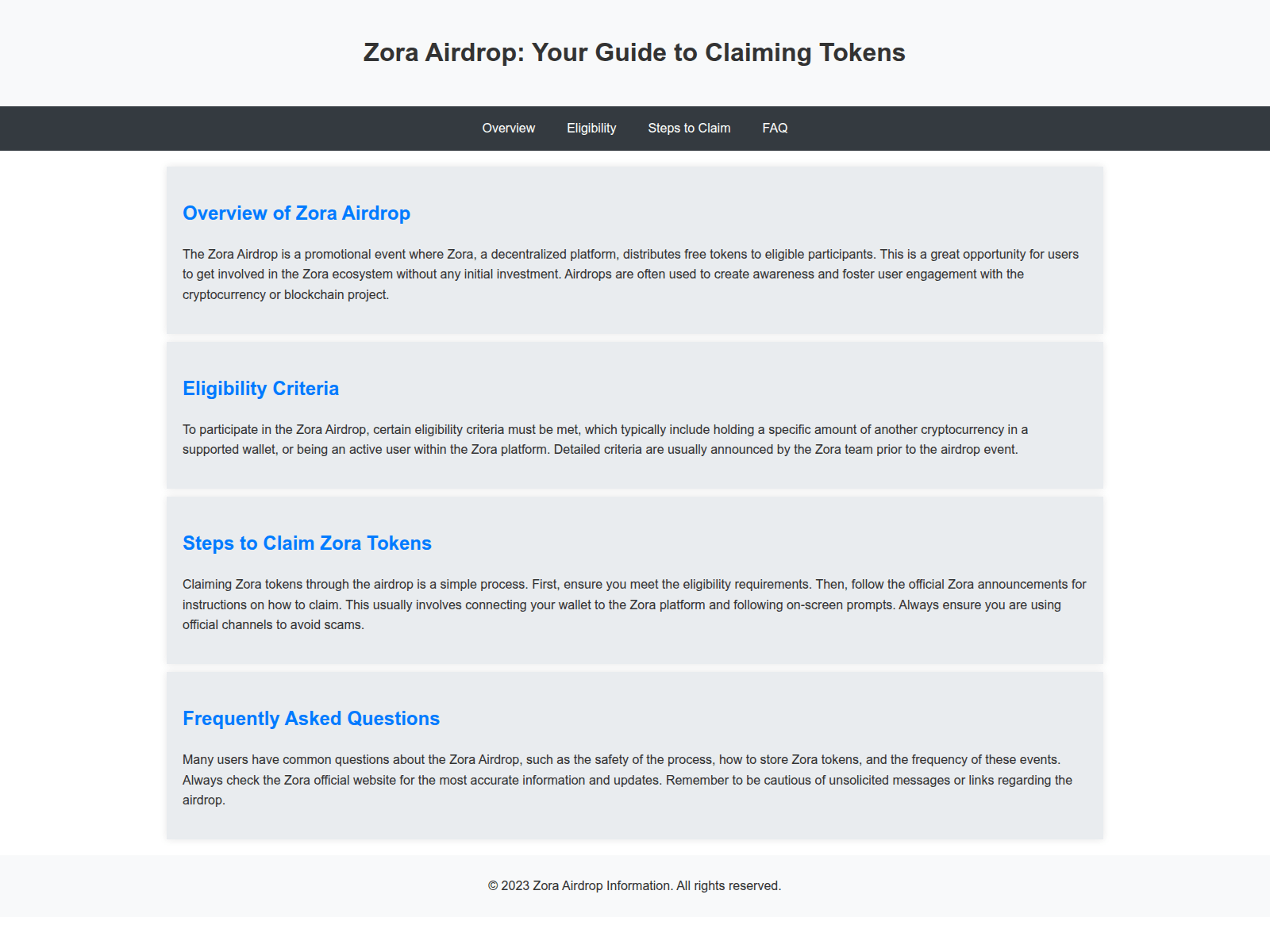 Screenshot of airdropzora.live