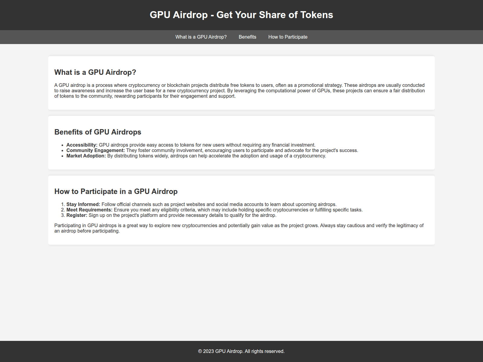 Screenshot of airdropgpu.live