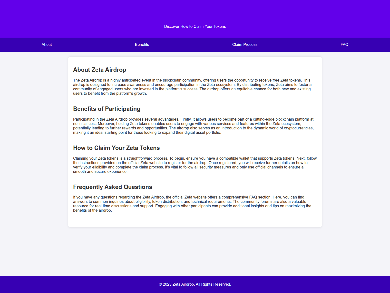 Screenshot of airdropzeta.live