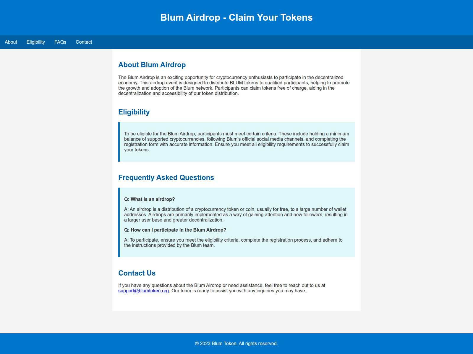 Screenshot of airdropsblum.live