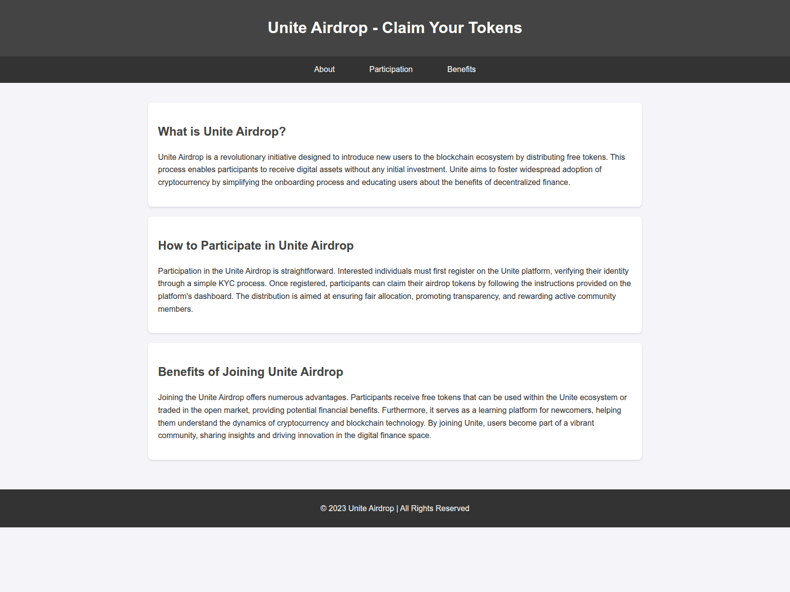 Screenshot of airdropunite.live