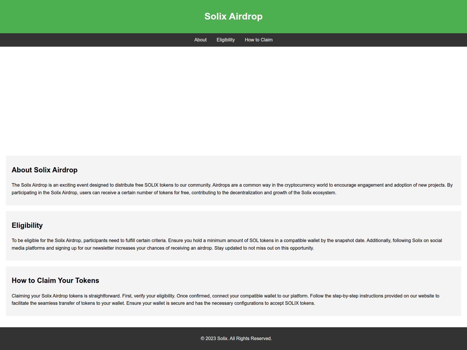Screenshot of airdropsolix.live