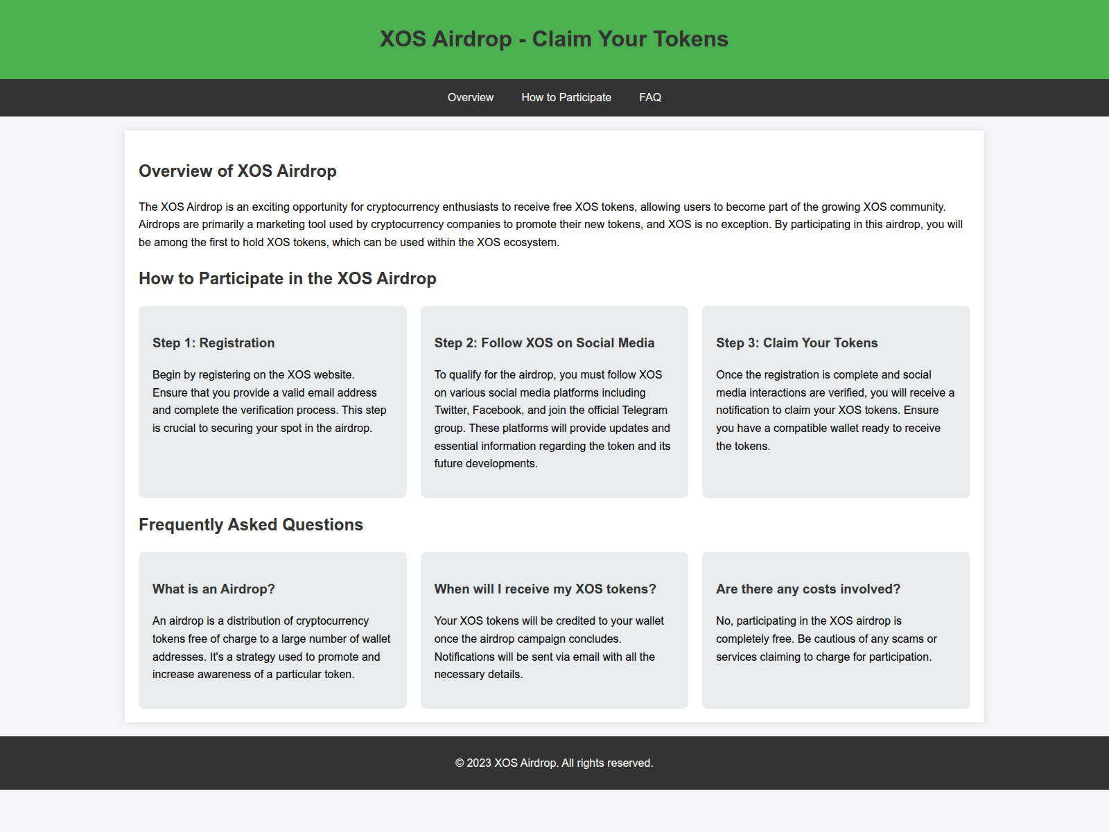 Screenshot of airdropxos.live