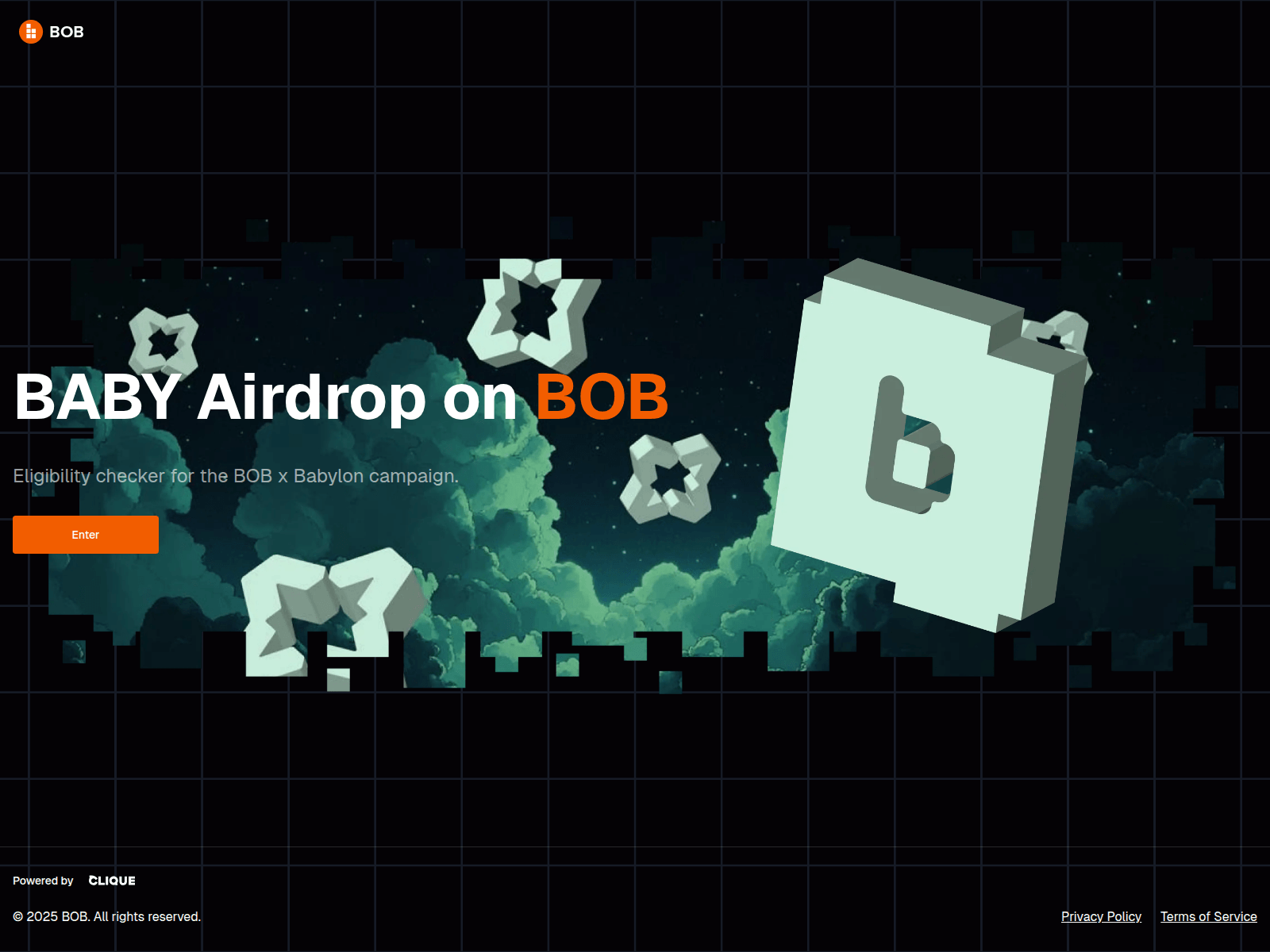 Forensic screenshot of airdrop.babyonbob.xyz