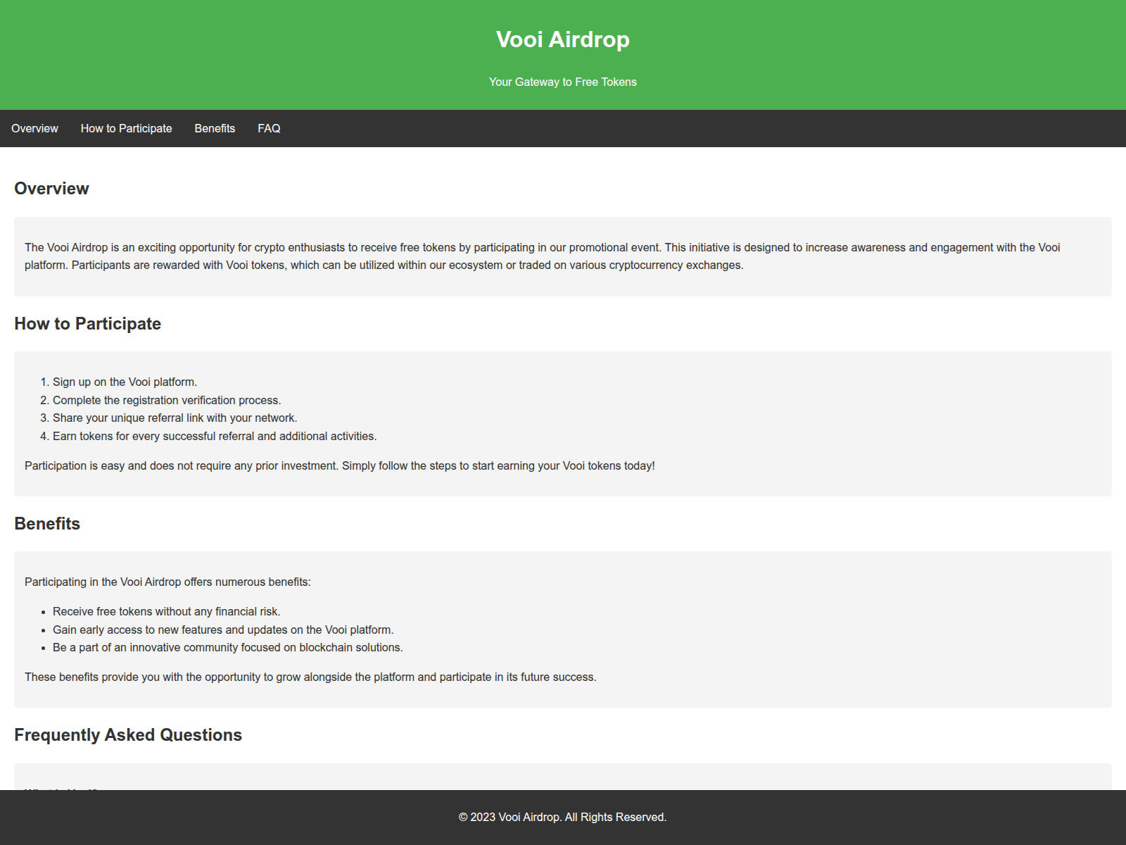 Screenshot of airdropvooi.live