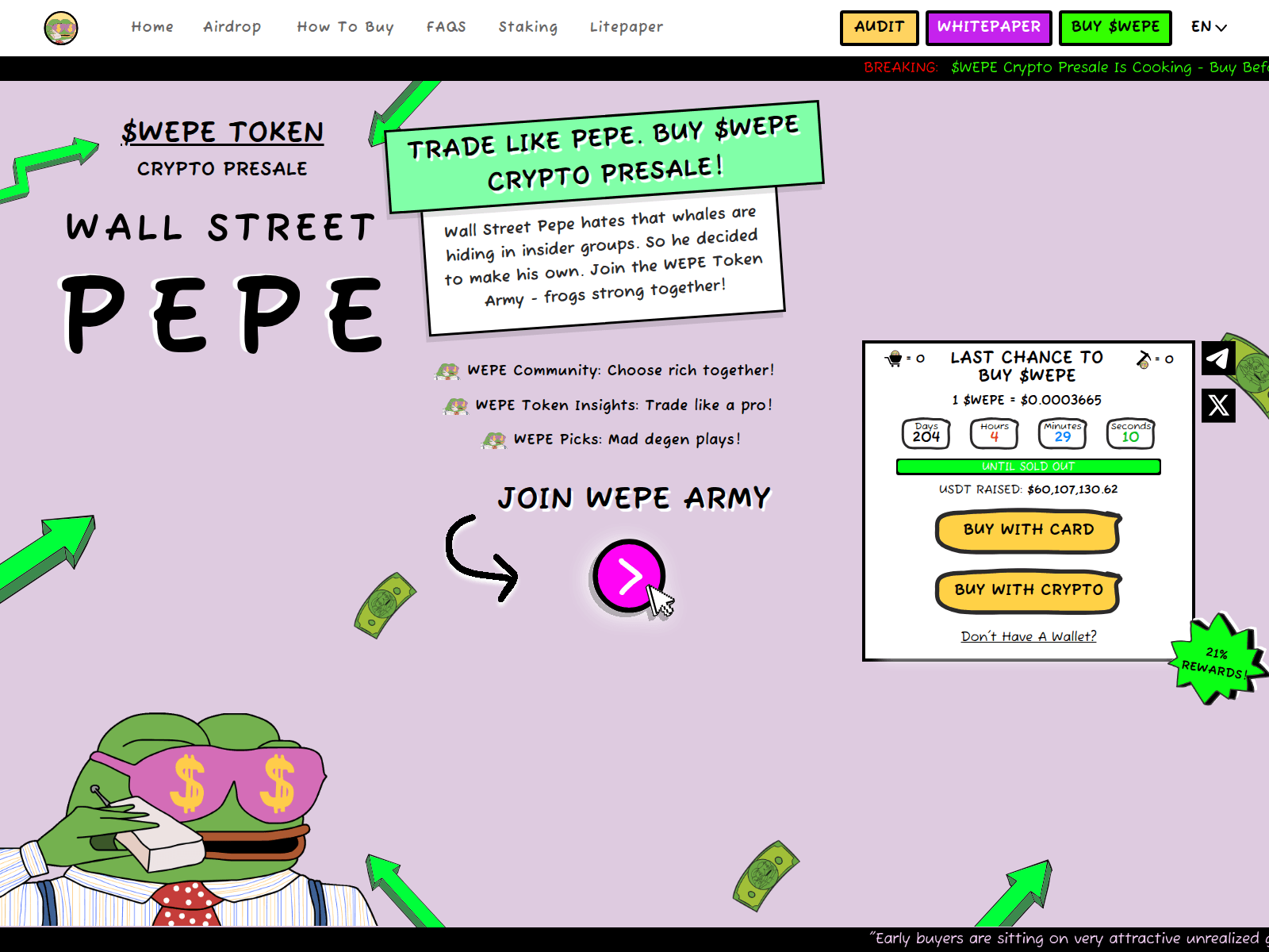 Screenshot of wepeairdrop.com
