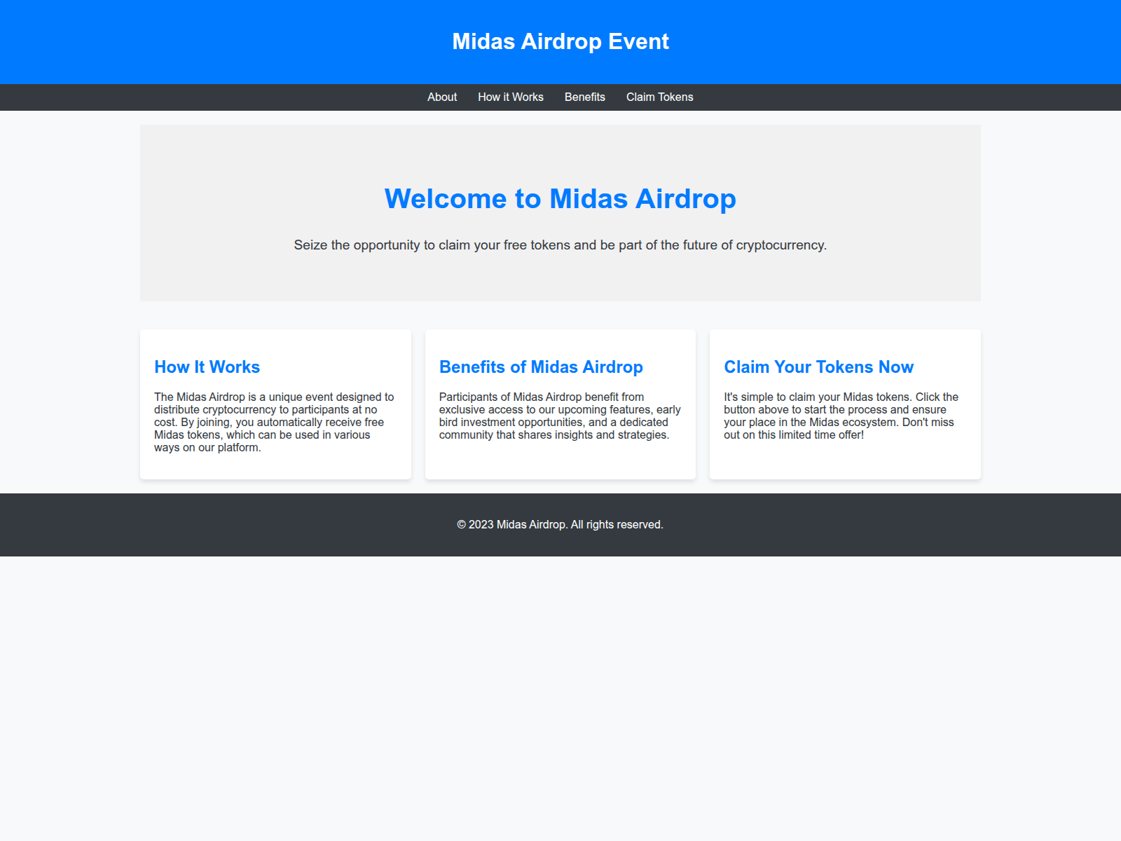 Screenshot of midas-airdrop.live
