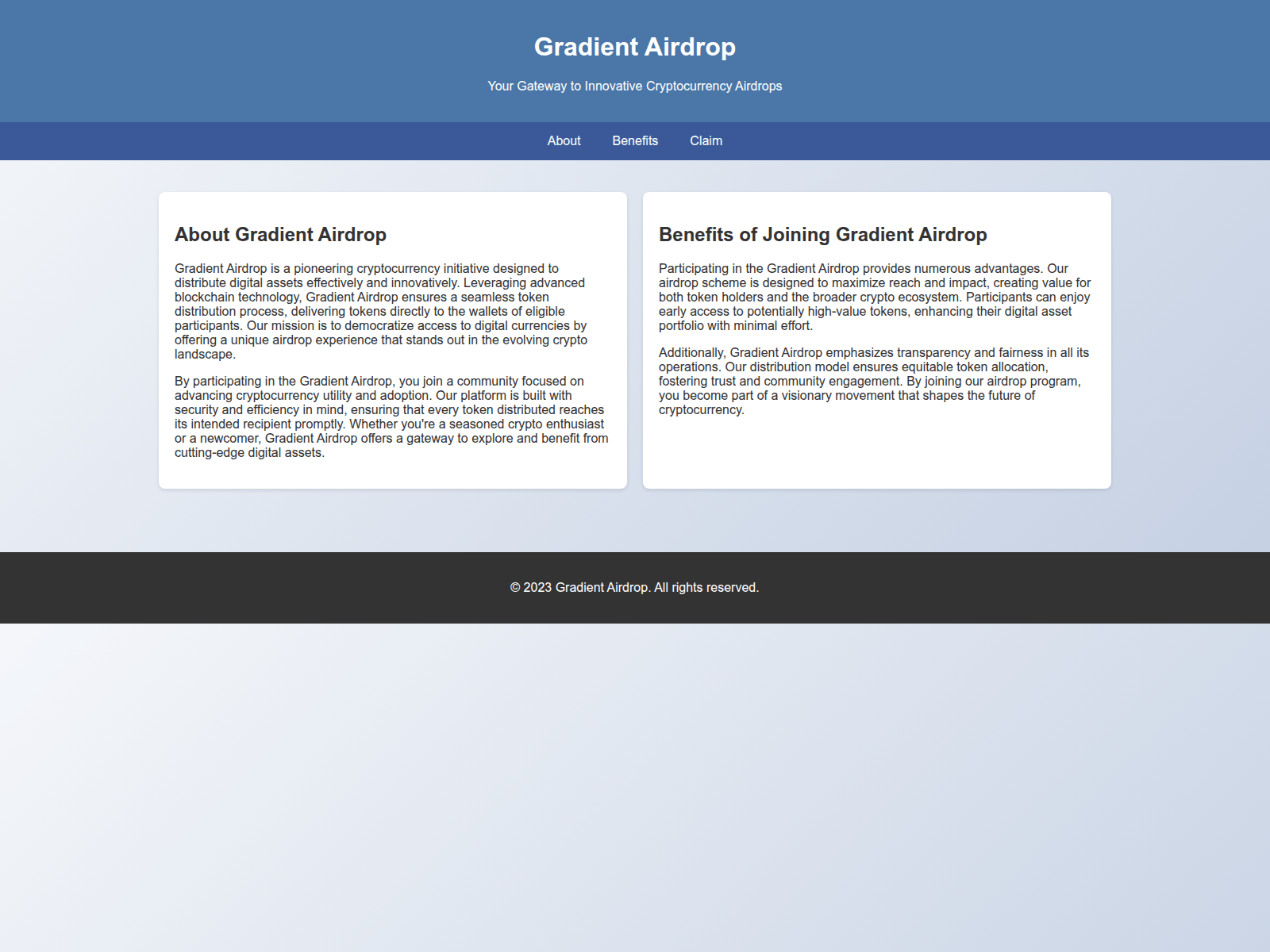Screenshot of gradientairdrop.live