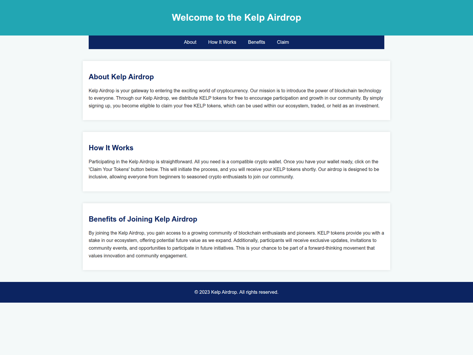 Screenshot of kelpairdrop.online