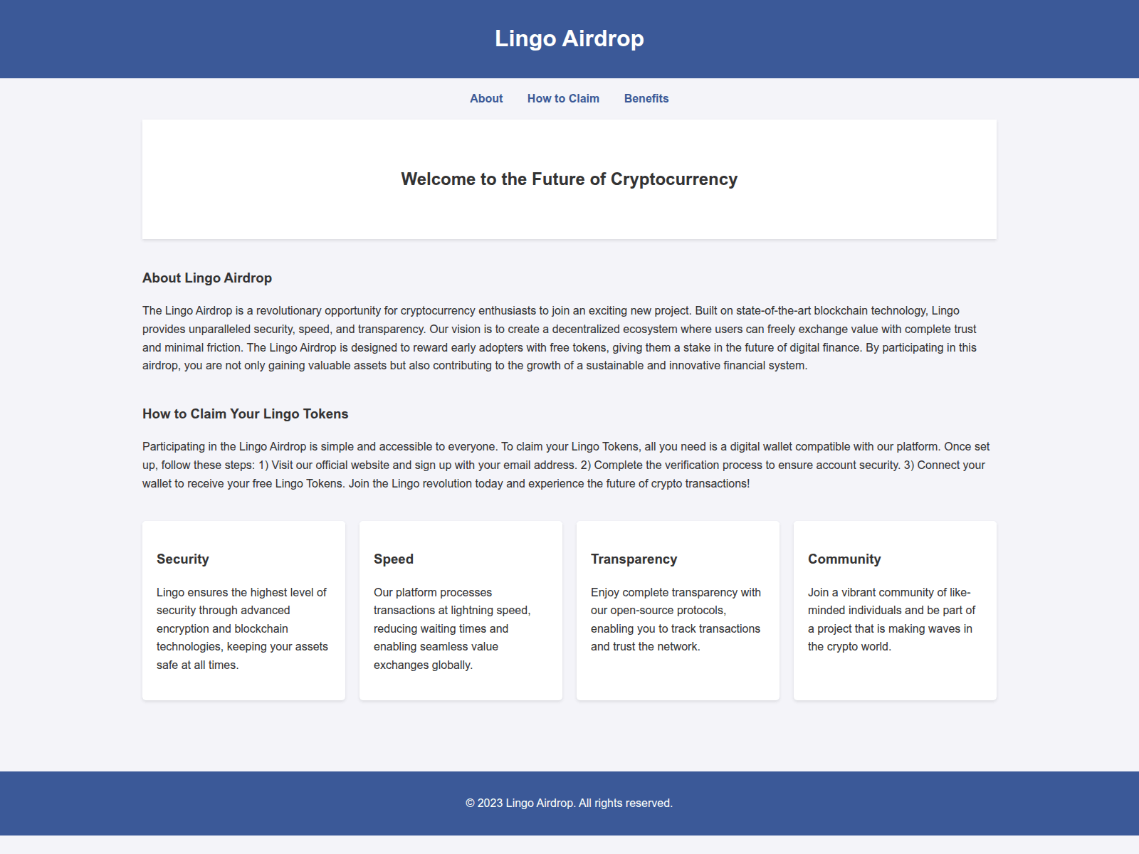 Screenshot of lingoairdrop.live