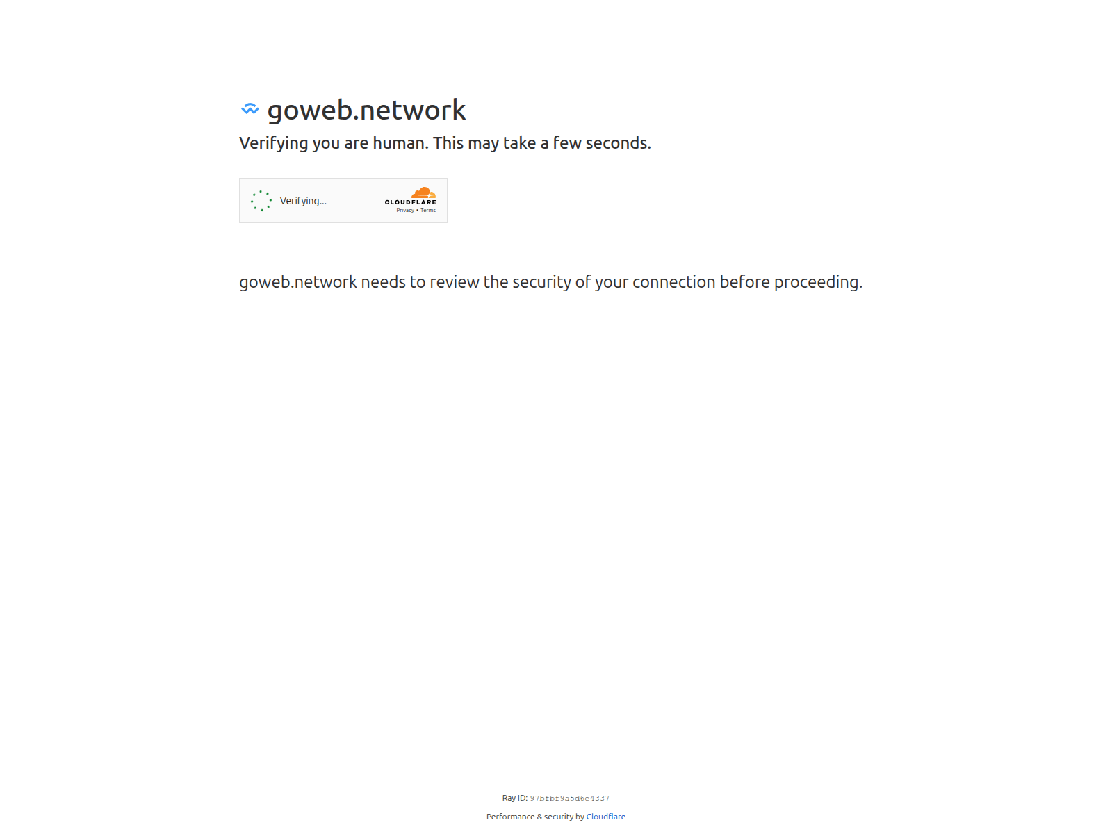 Forensic screenshot of goweb.network