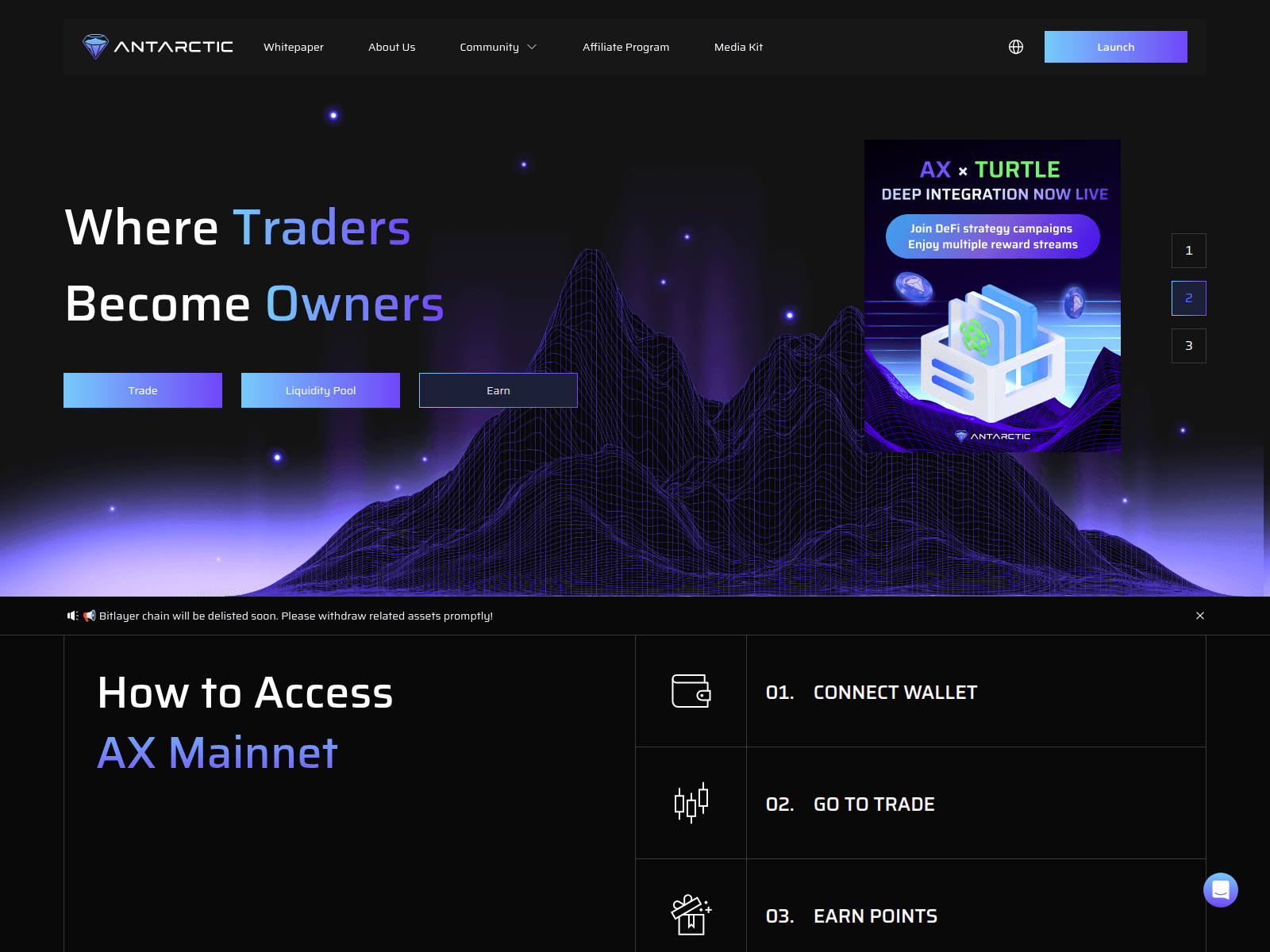 Screenshot of antarctic.exchange