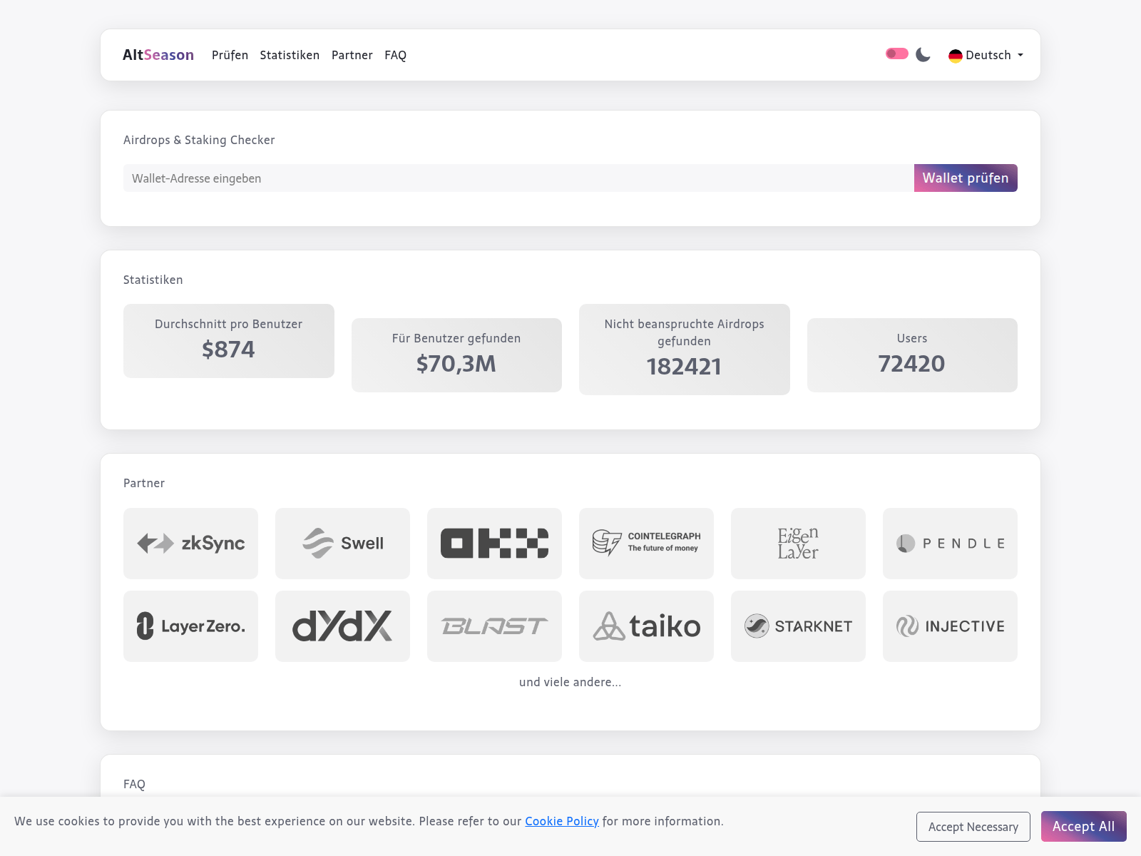 Screenshot of 0x-altseason.xyz