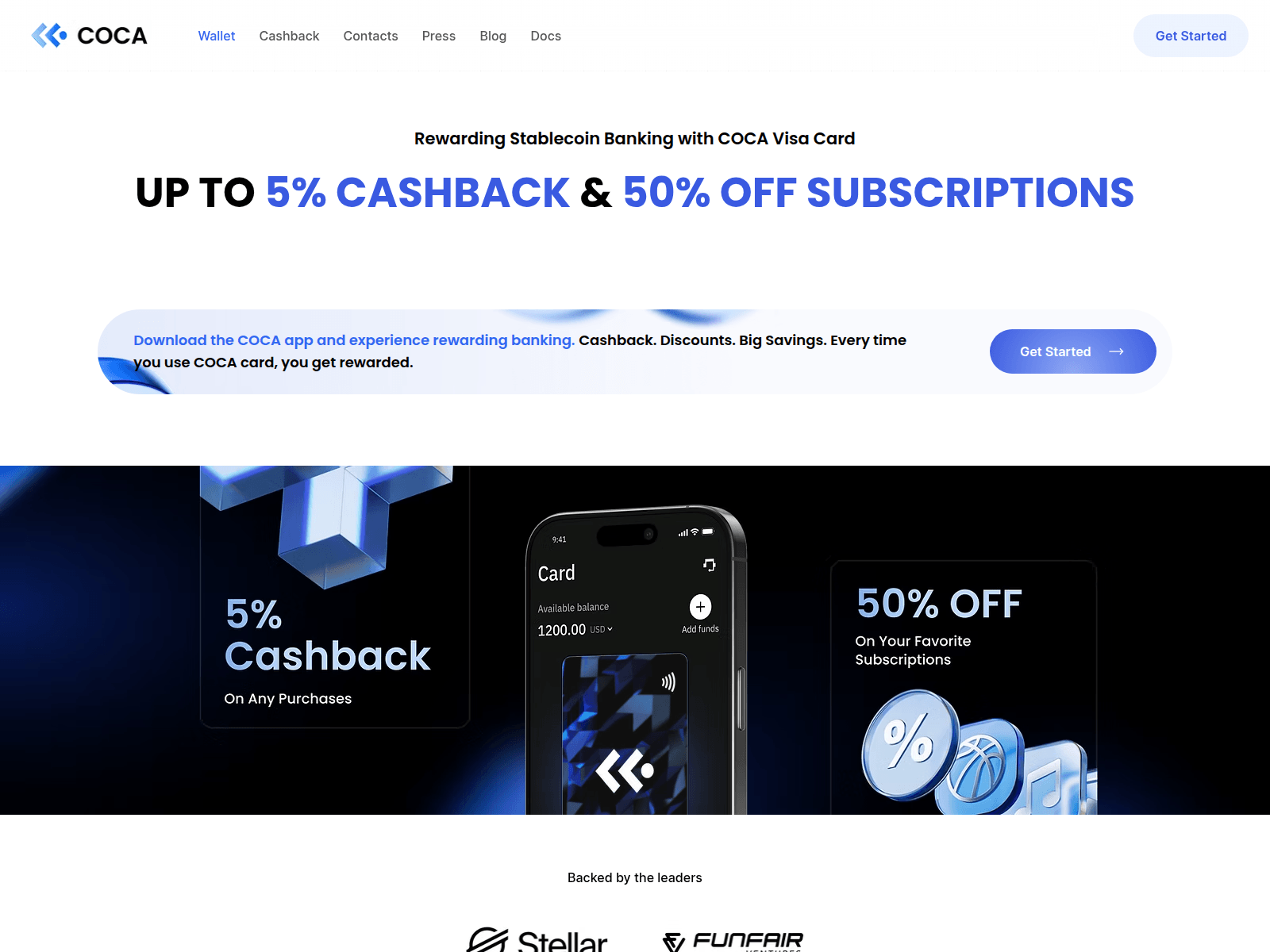 Screenshot of coca.xyz