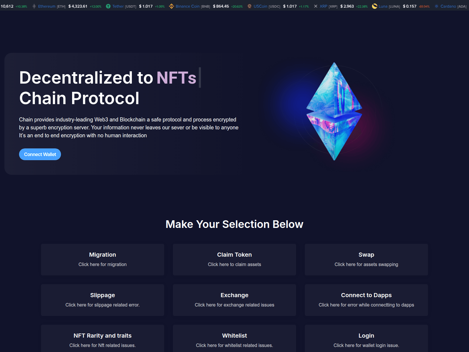 Screenshot of calmairdrop.pages.dev