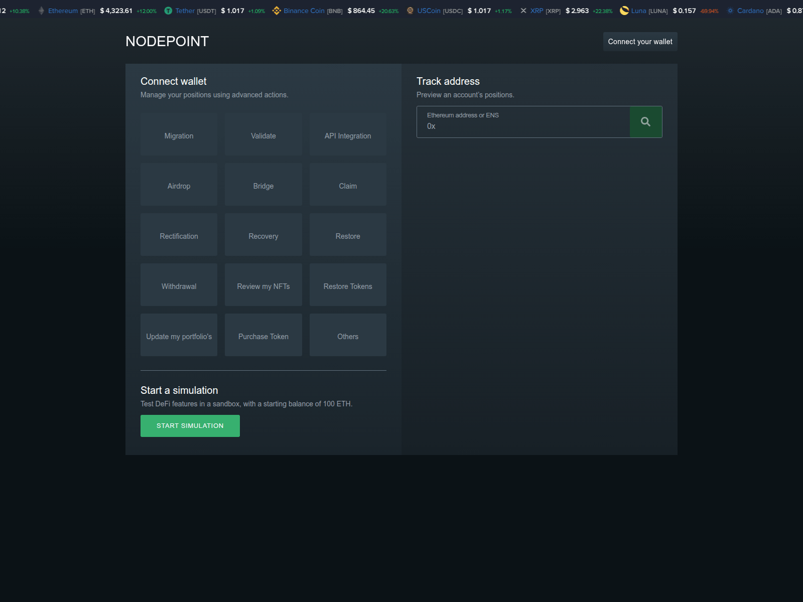 Screenshot of smartdefidapp.pages.dev