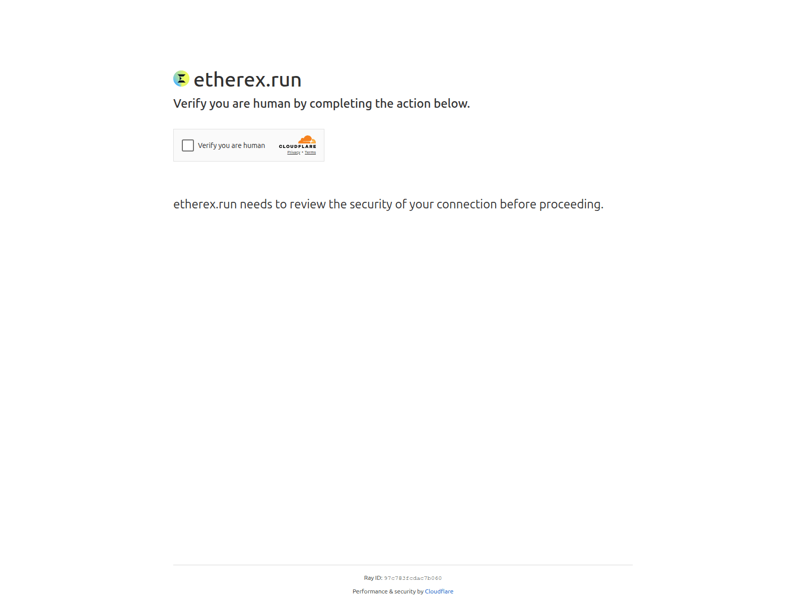 Screenshot of etherex.run