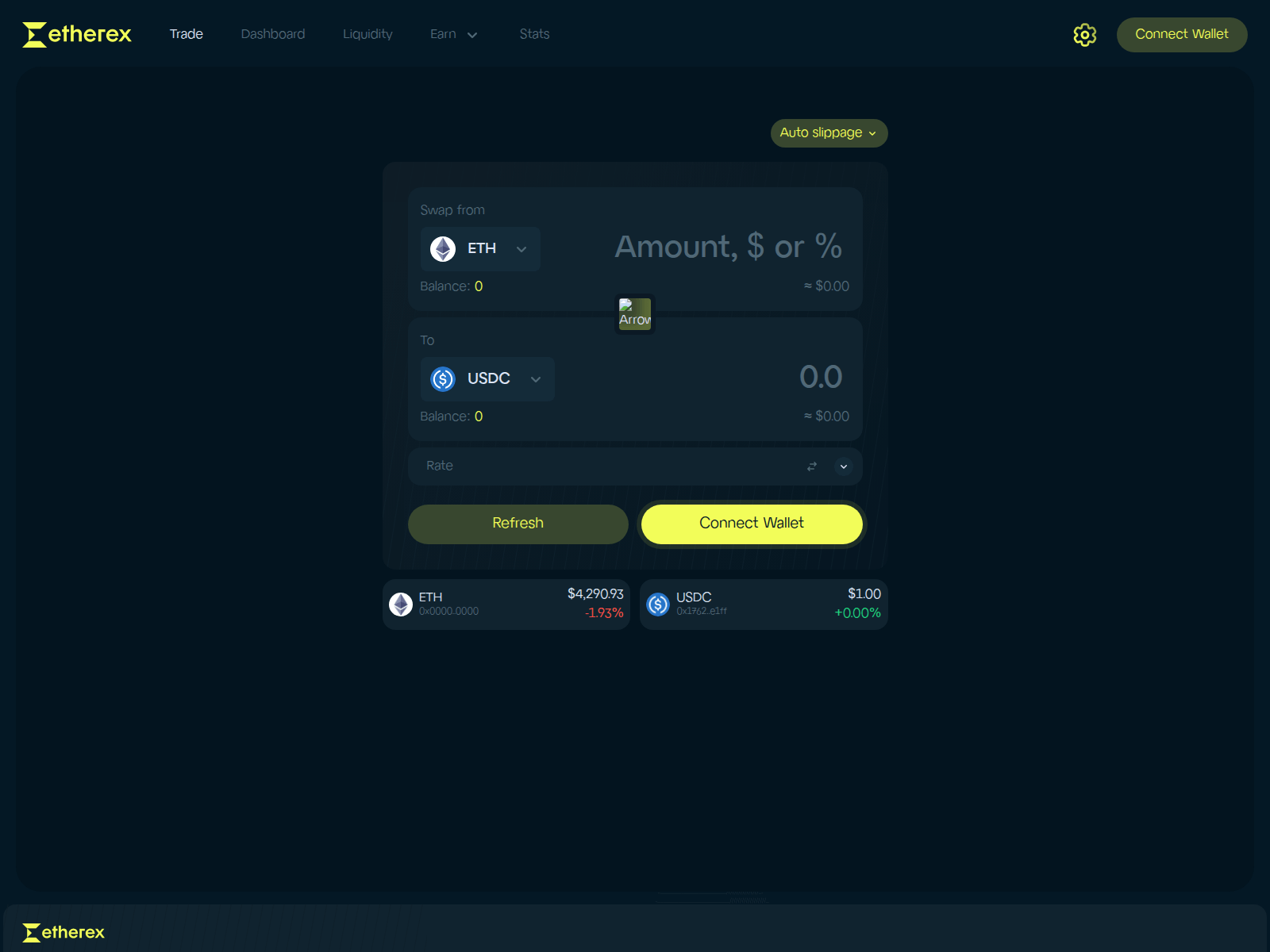 Screenshot of etherax.finance