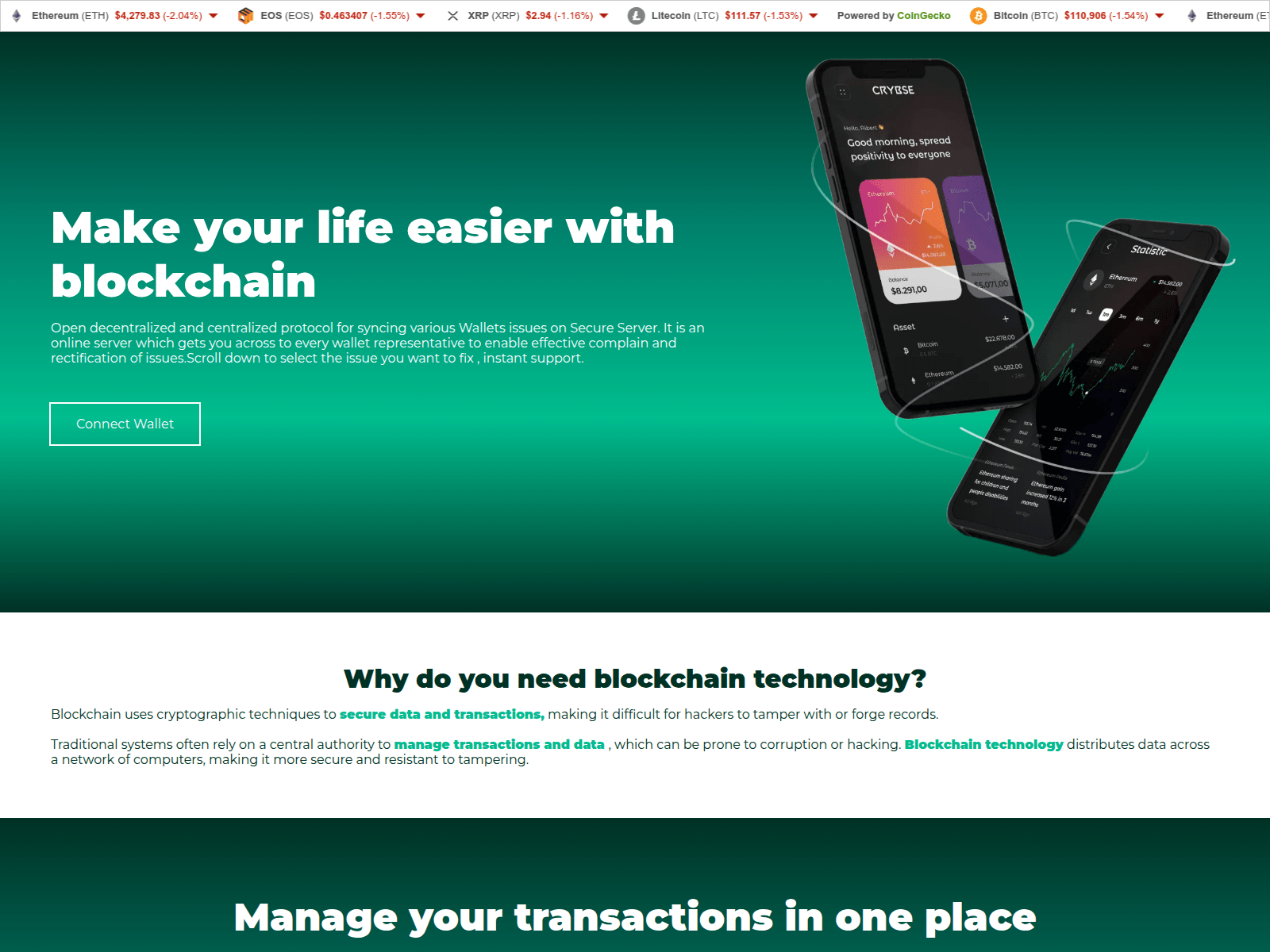 Screenshot of reflettablockchain.xyz