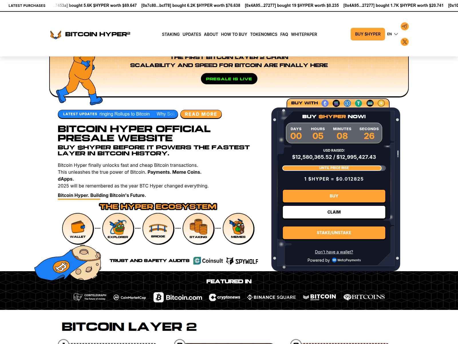 Screenshot of claim.bitc0inhyper.com