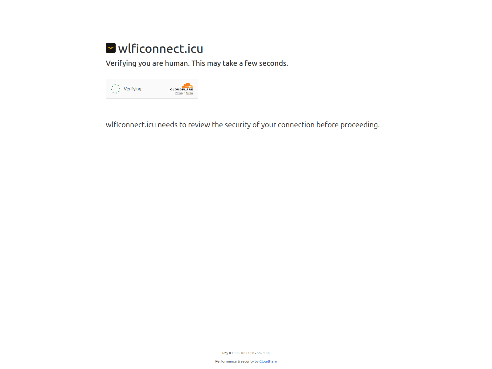 Screenshot of wlficonnect.icu