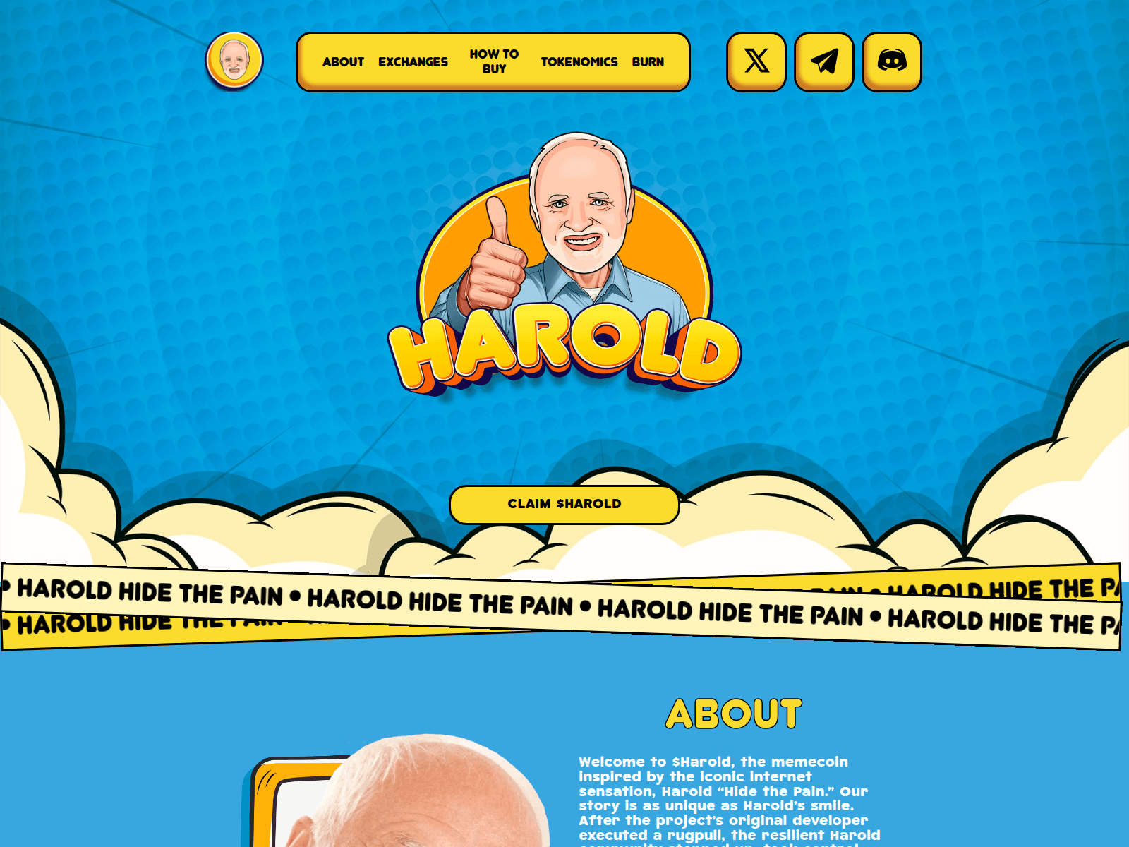 Screenshot of claim-harold.com
