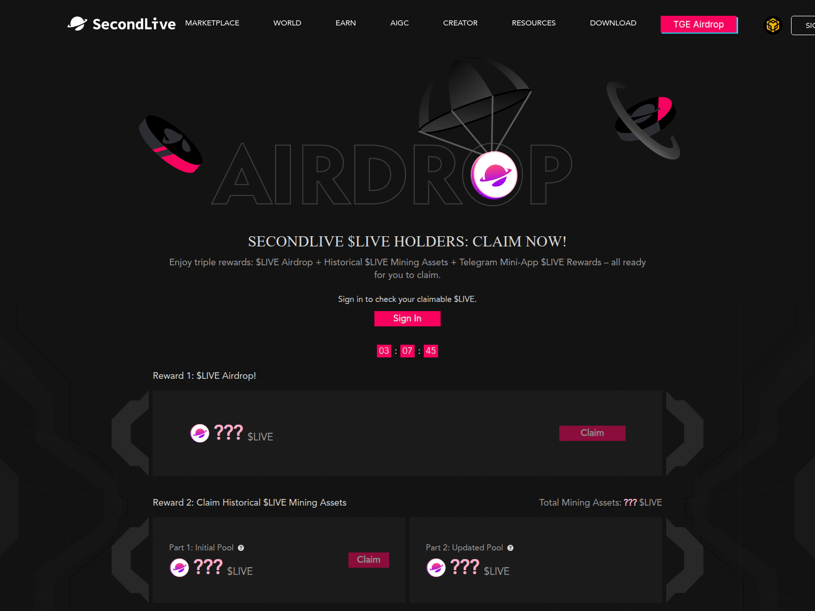 Screenshot of secondliveworld.xyz