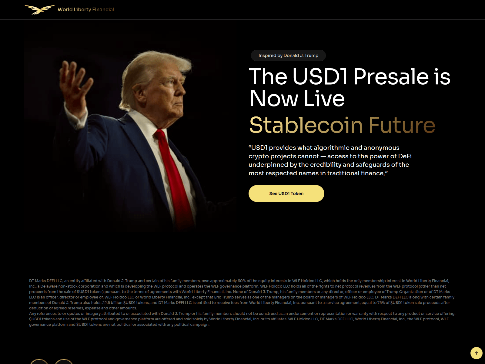 Screenshot of usd1airdropgift.top