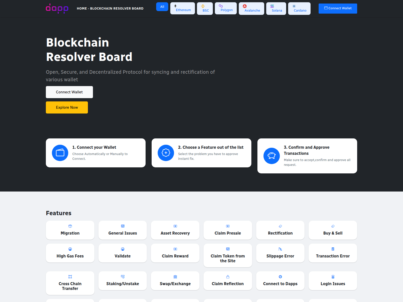 Screenshot of etherdex.live