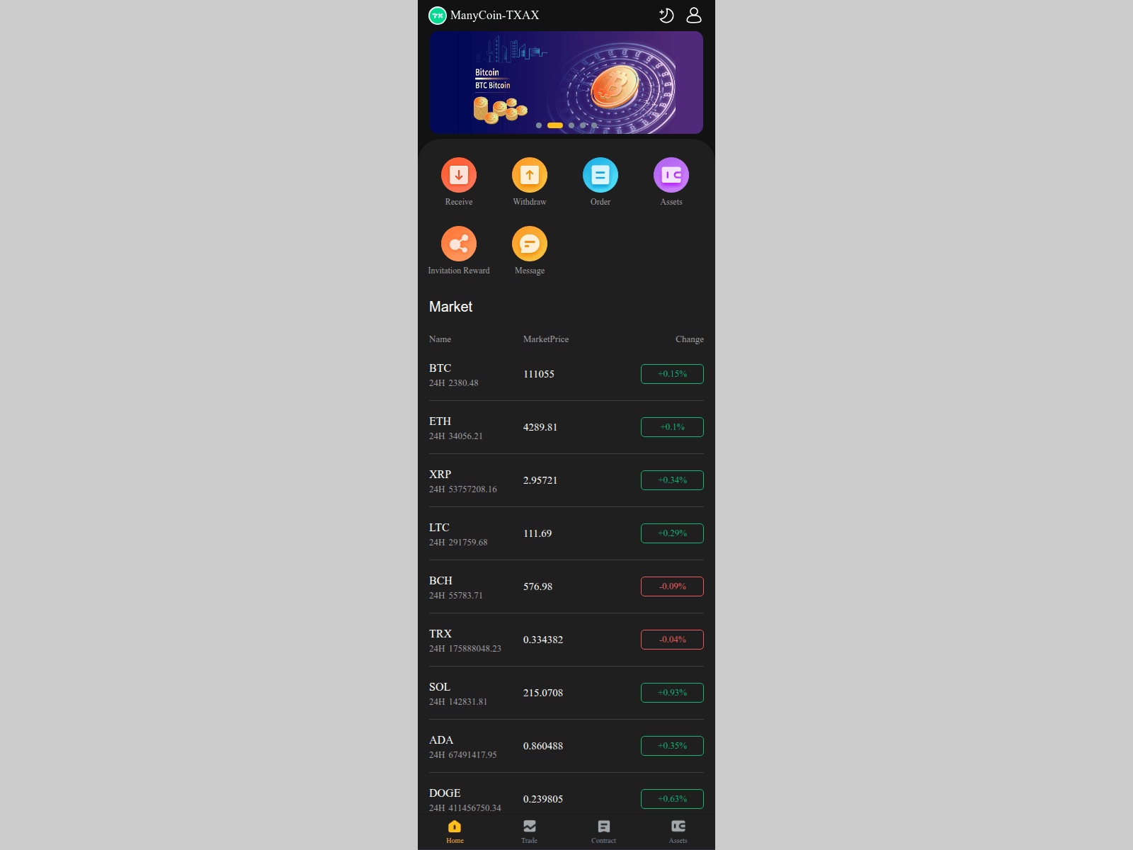 Screenshot of exmanycoins.com