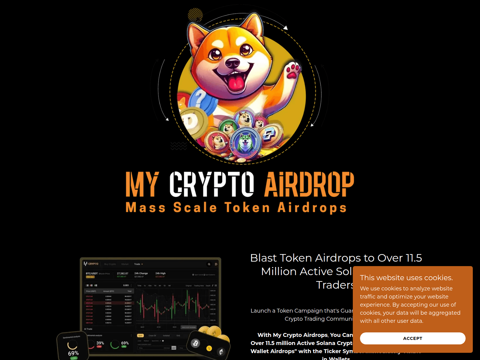 Screenshot of mycryptoairdrops.org