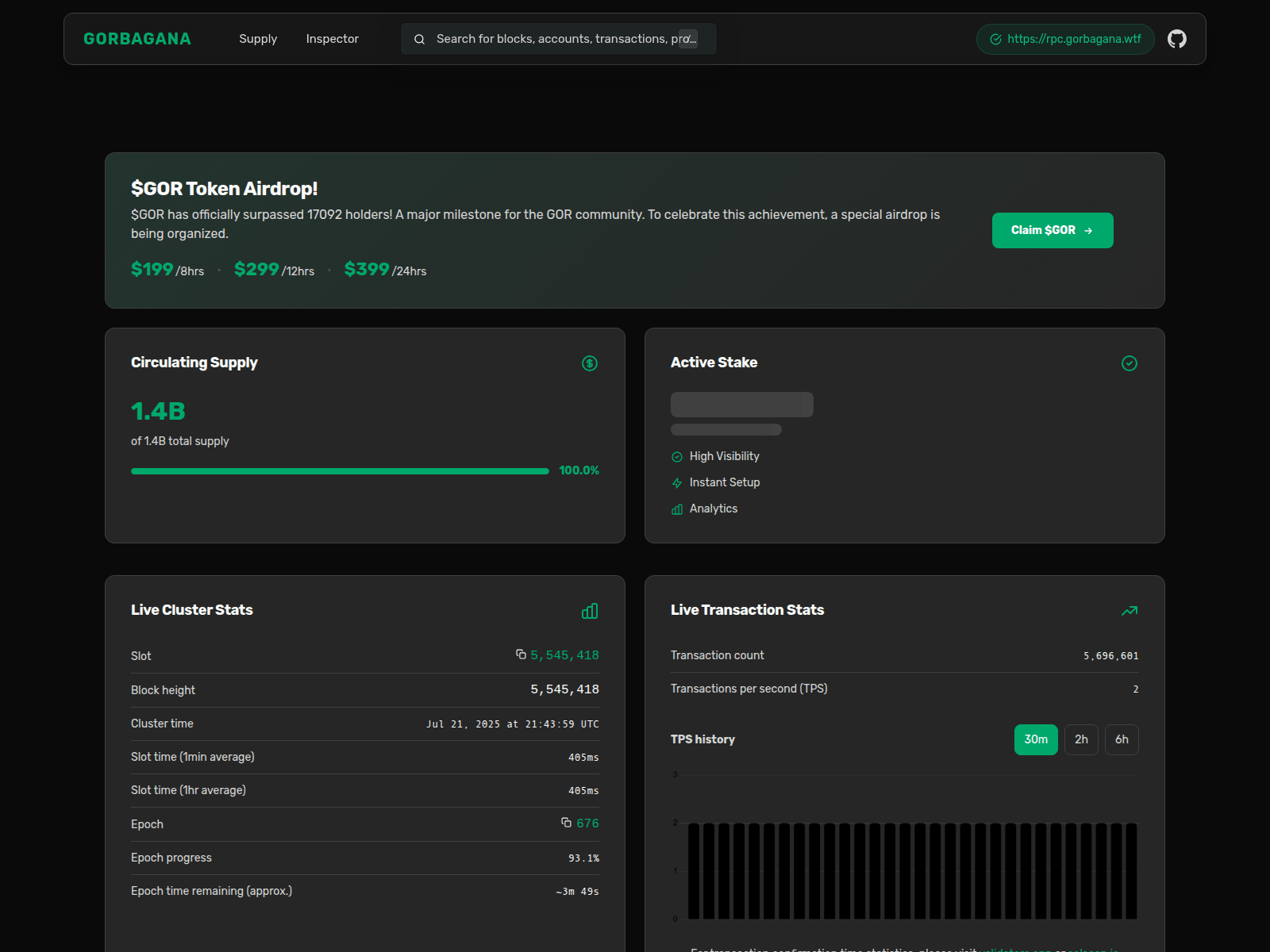 Screenshot of airdrop-gorbana.live