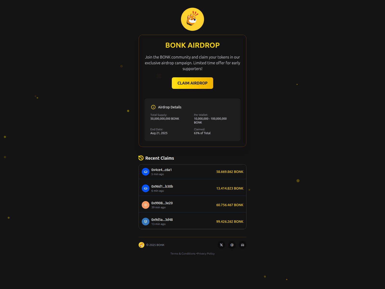 Screenshot of claimairdrop.io