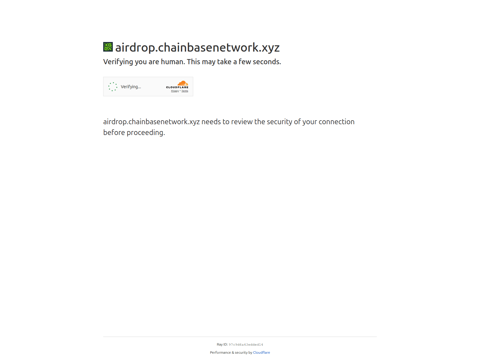 Screenshot of airdrop.chainbasenetwork.xyz