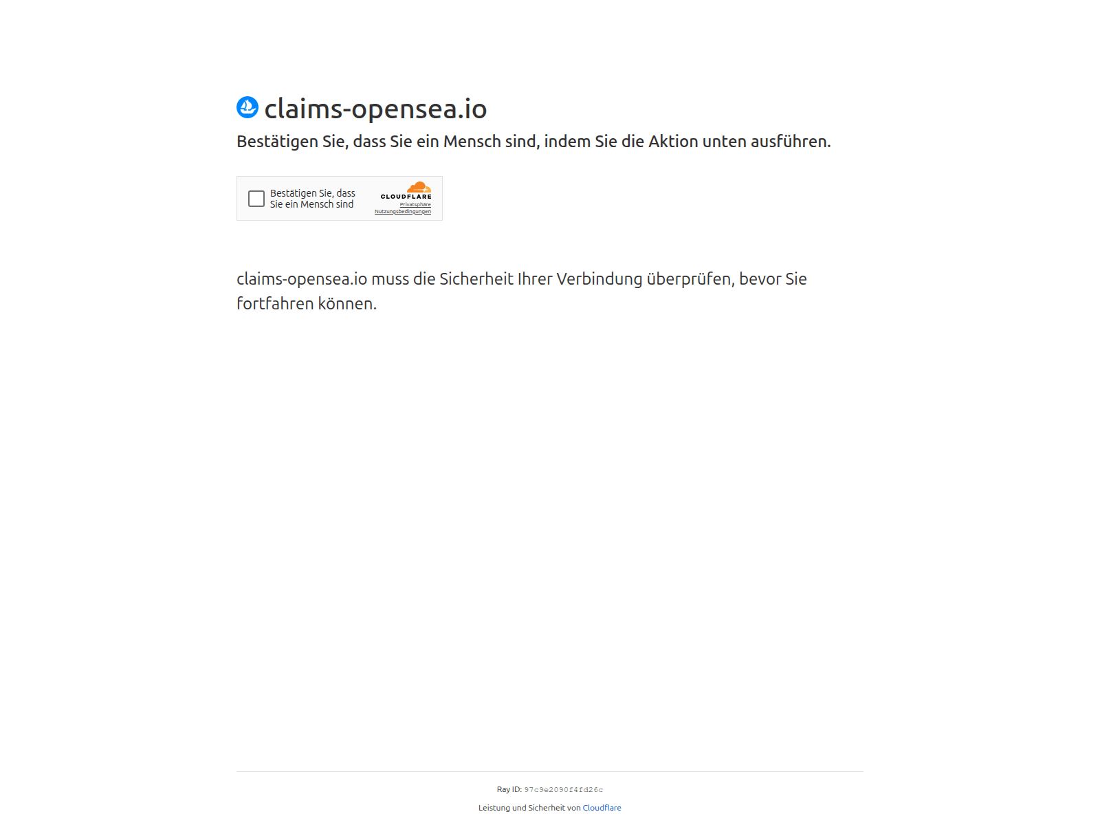Screenshot of claims-opensea.io