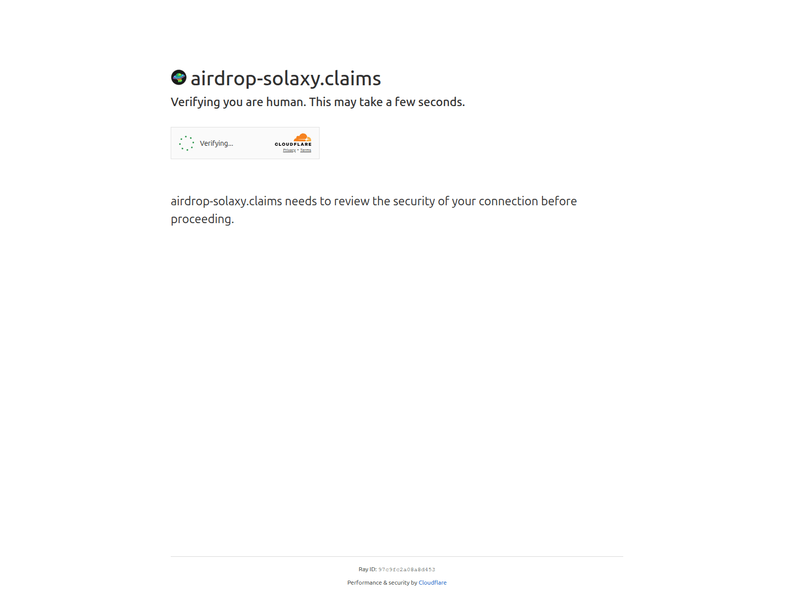 Screenshot of airdrop-solaxy.claims