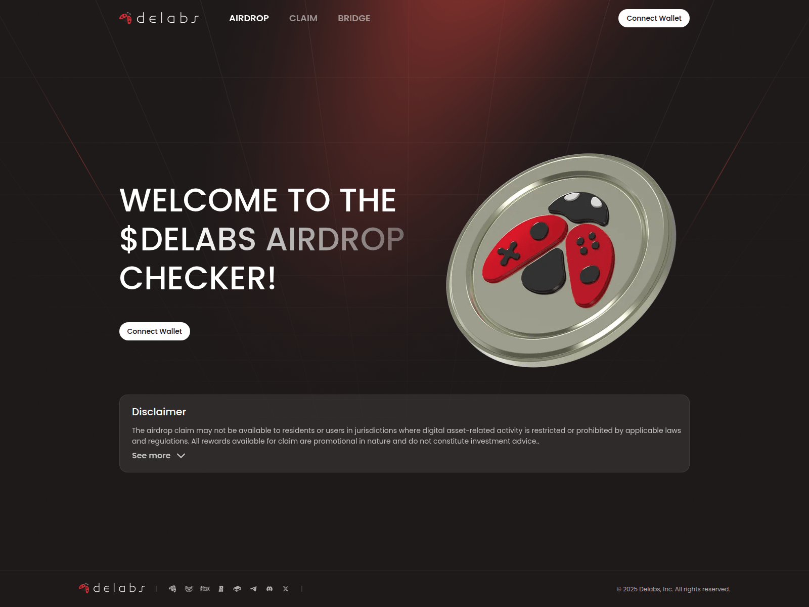 Screenshot of airdrop.delabs.cdflare.net