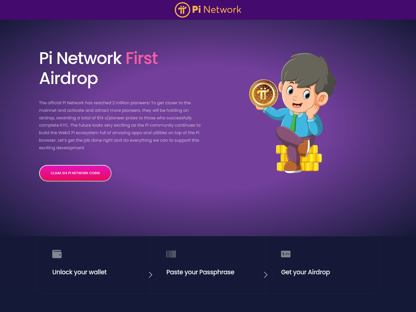 Screenshot of pi-airdrop-claim.com