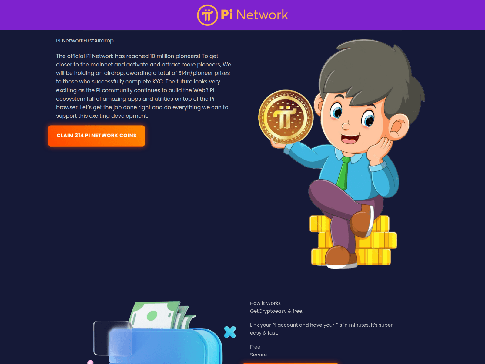 Screenshot of www.airdrop-minepi.com