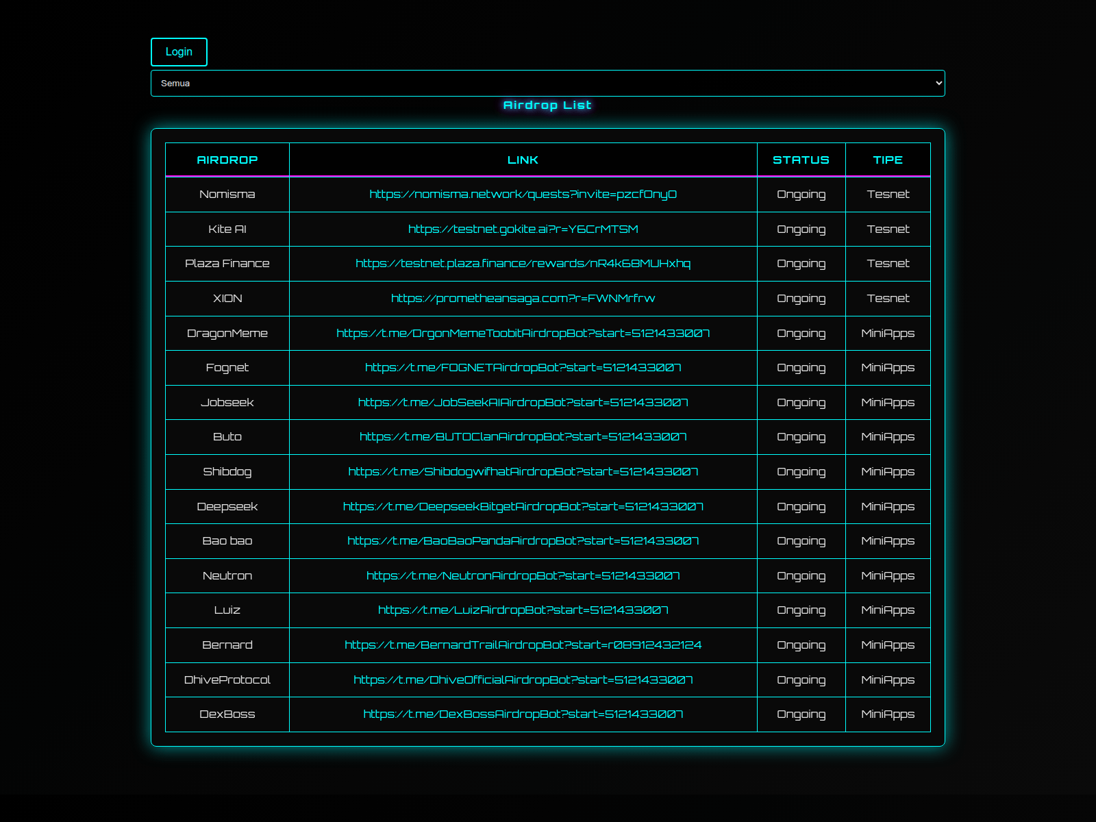 Screenshot of airdrop-9e6.pages.dev