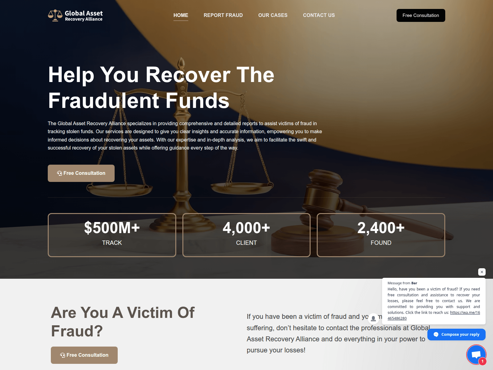 Screenshot of globalassetrecoveryalliance.com