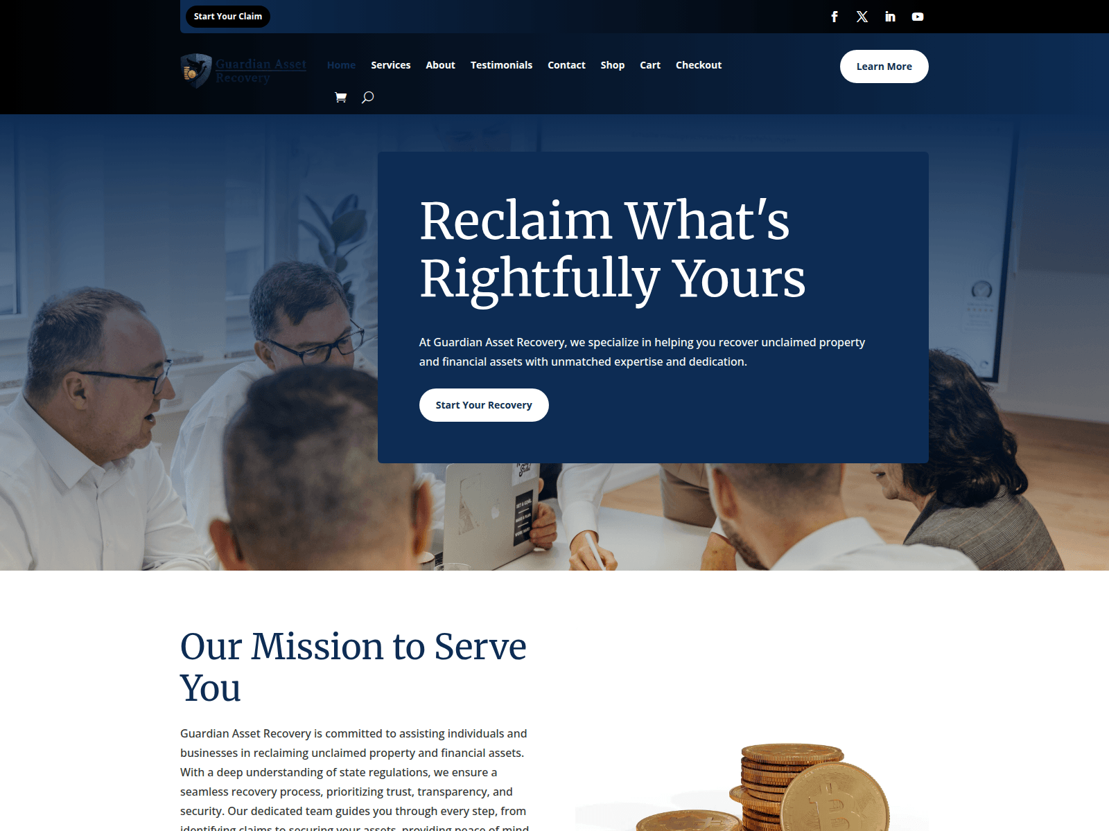 Screenshot of guardianassetrecovery.com