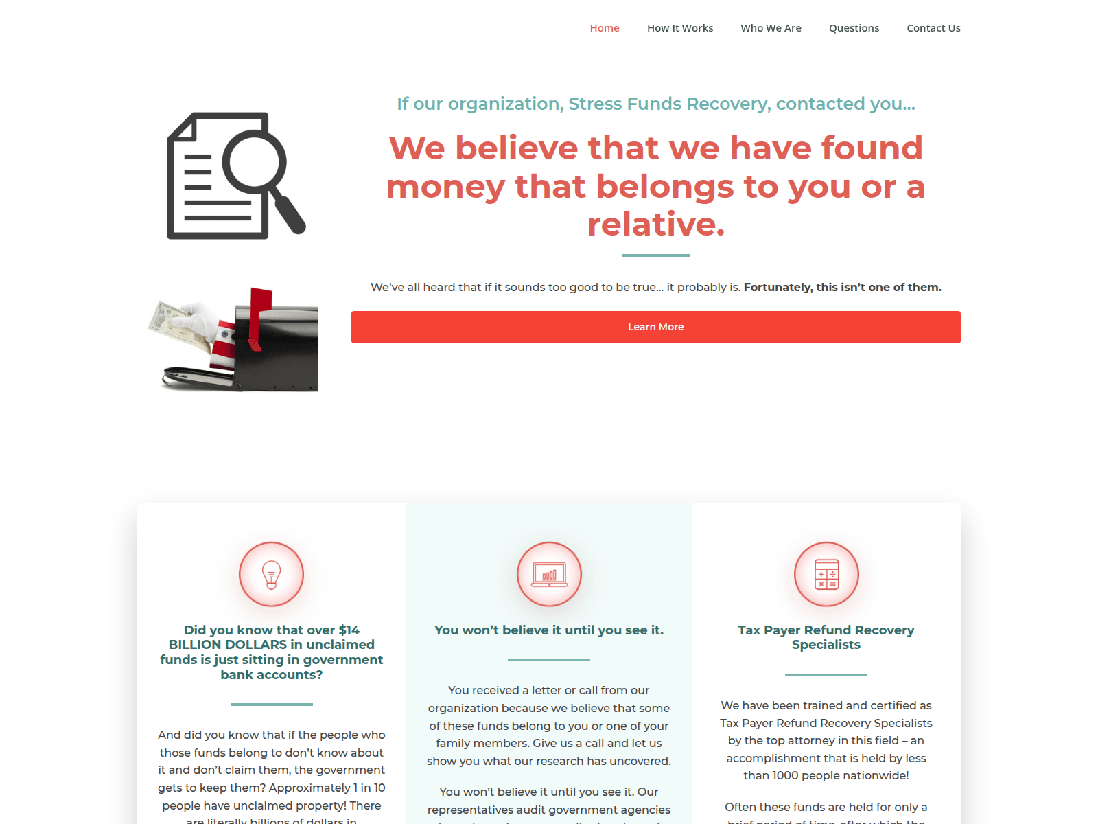 Screenshot of stressfundsrecovery.com