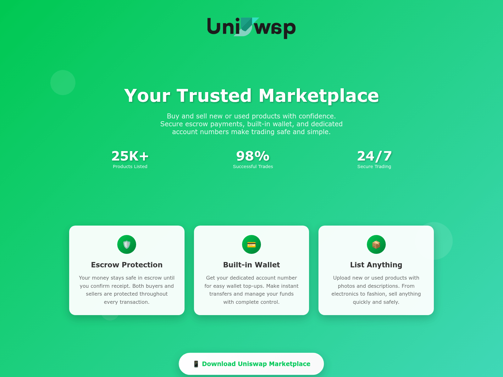 Screenshot of uniswapng.com