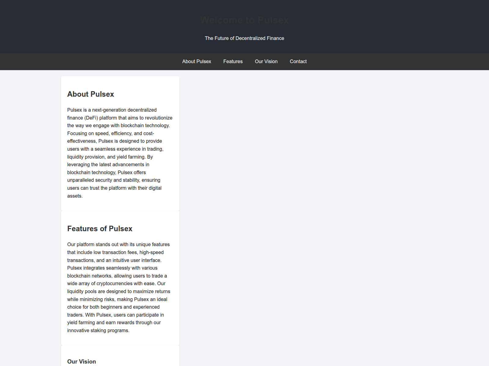 Screenshot of pulsex.live