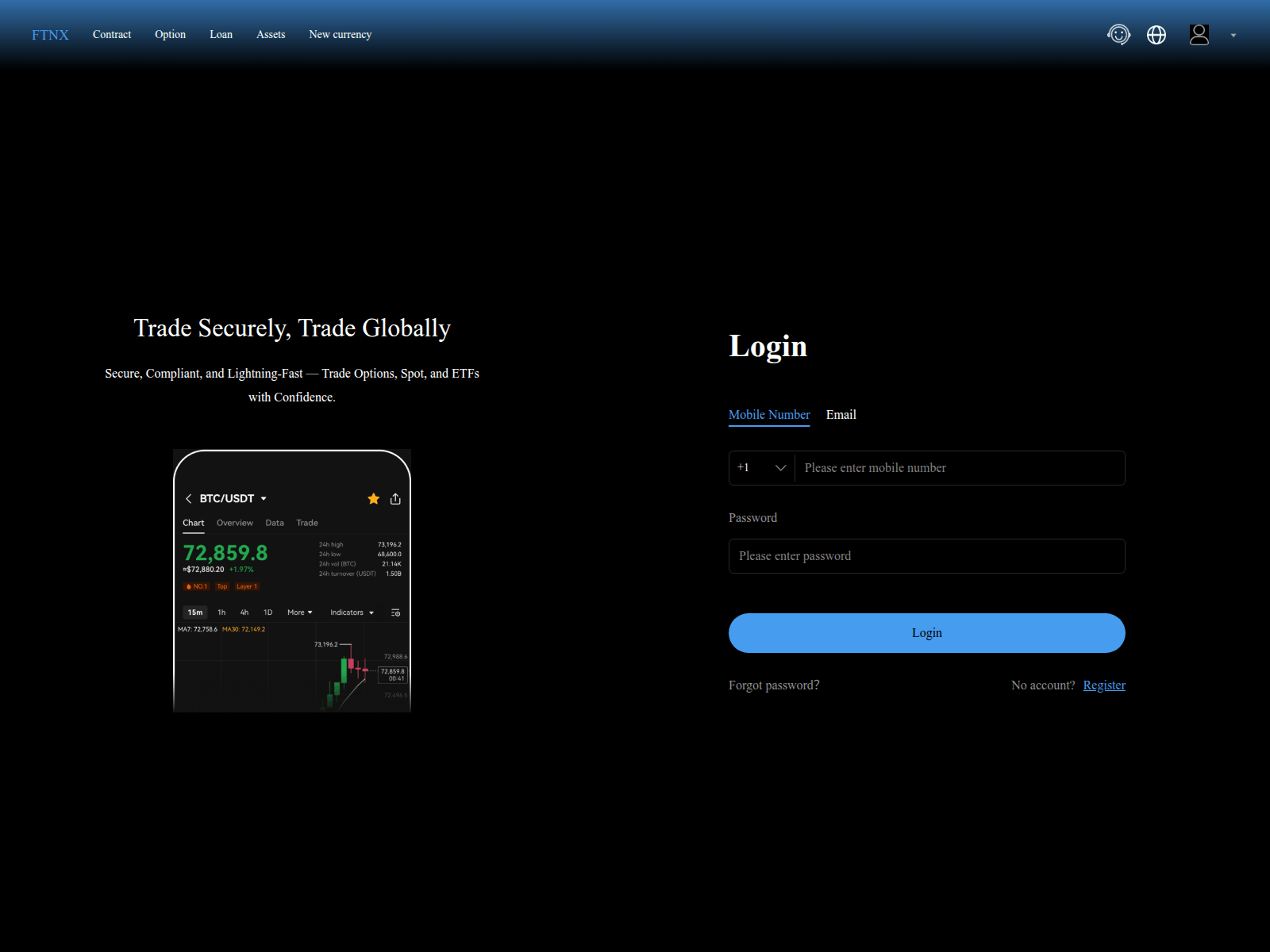 Screenshot of ftnxexchange.cc