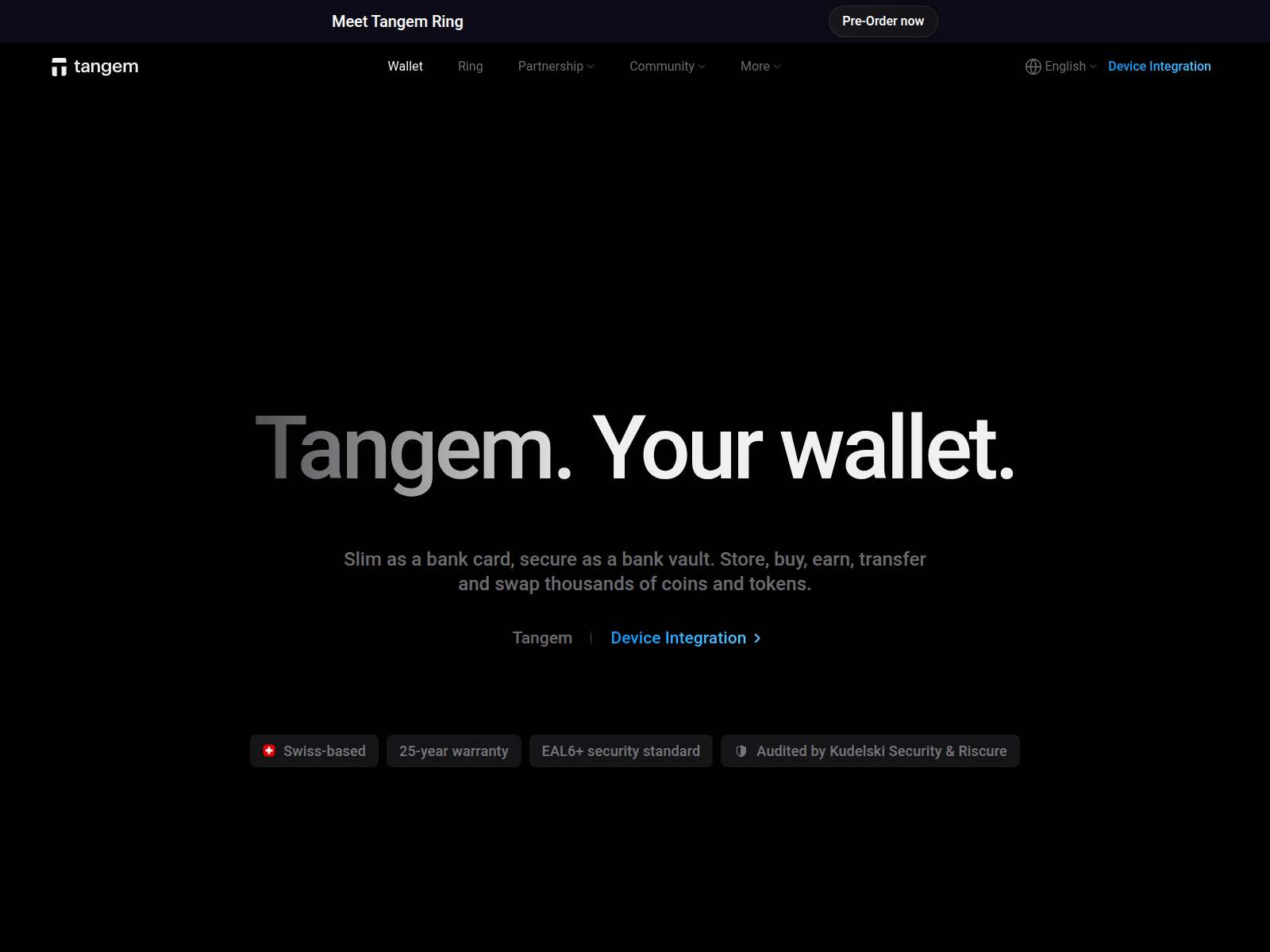 Screenshot of tangemdevicetool.live