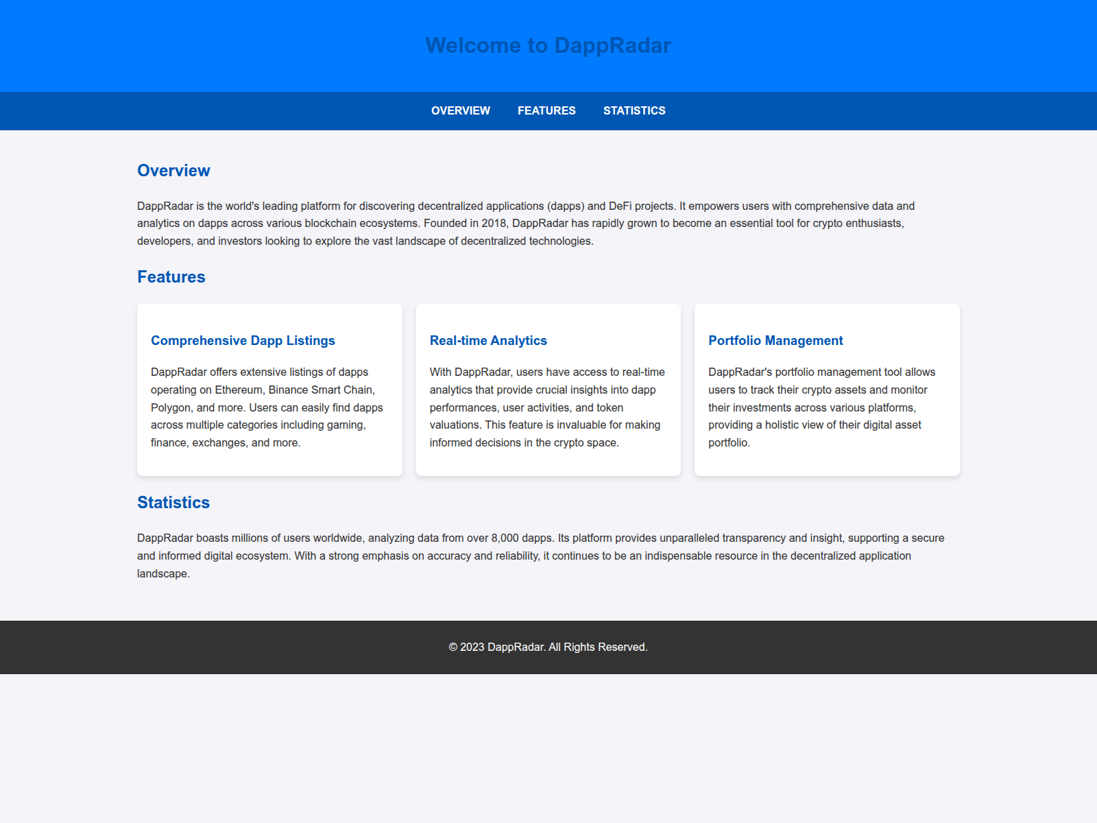 Screenshot of dappradarapp.live