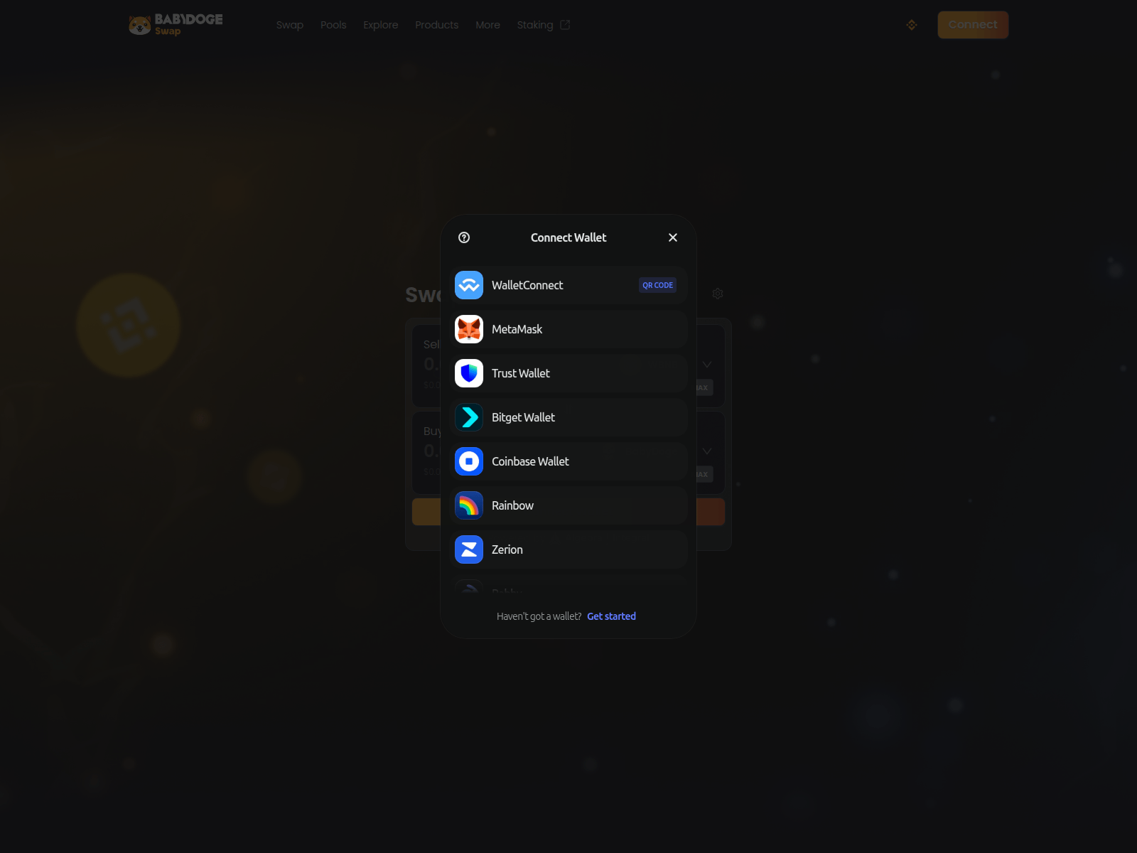 Screenshot of babydogeswap.org
