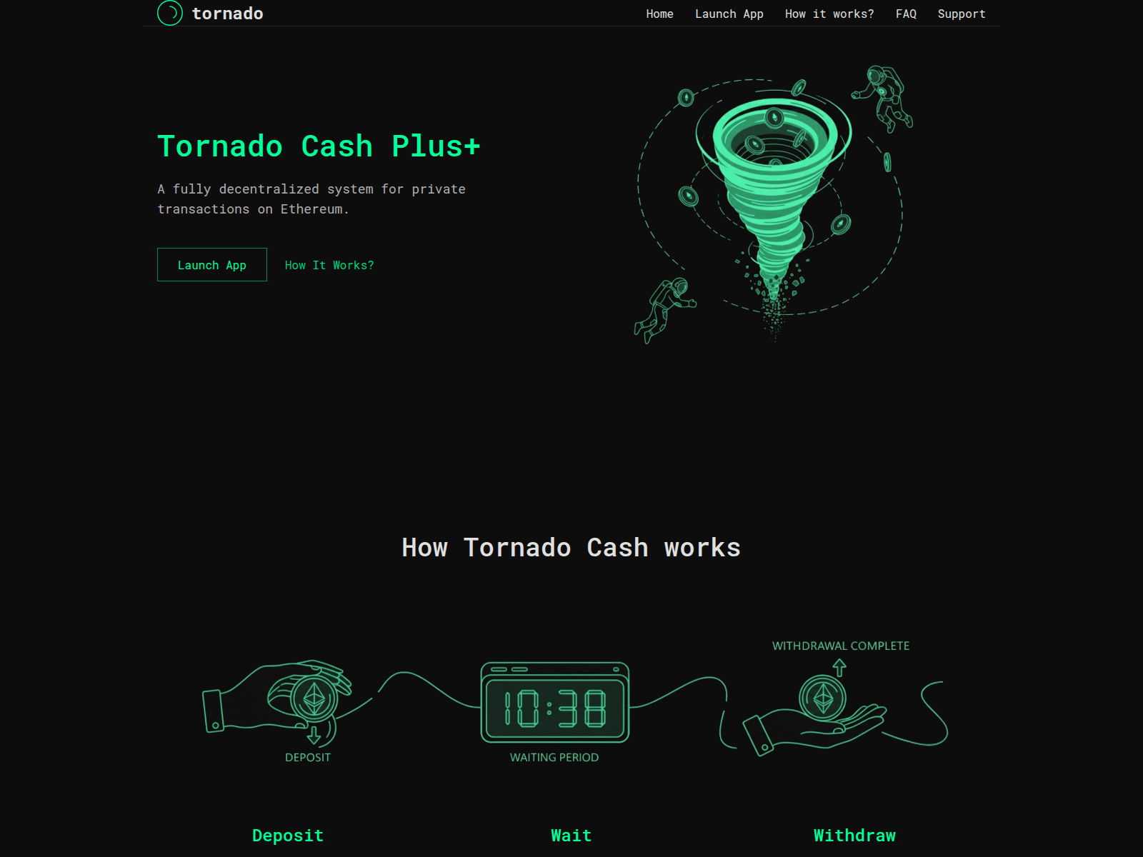 Screenshot of tornadocashp.com